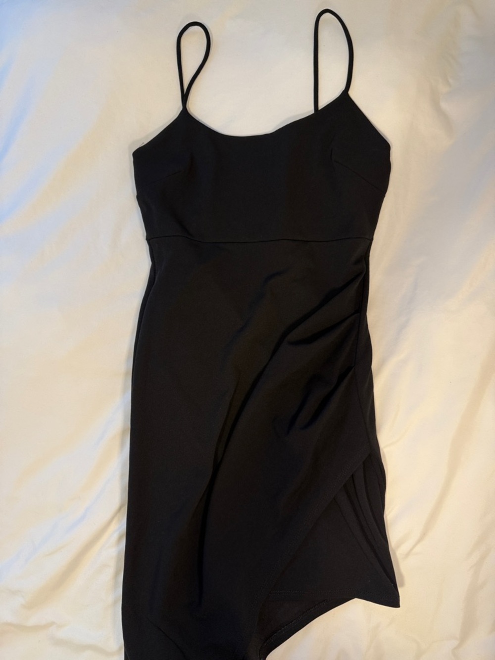 Black Spaghetti-Strap Slip Dress